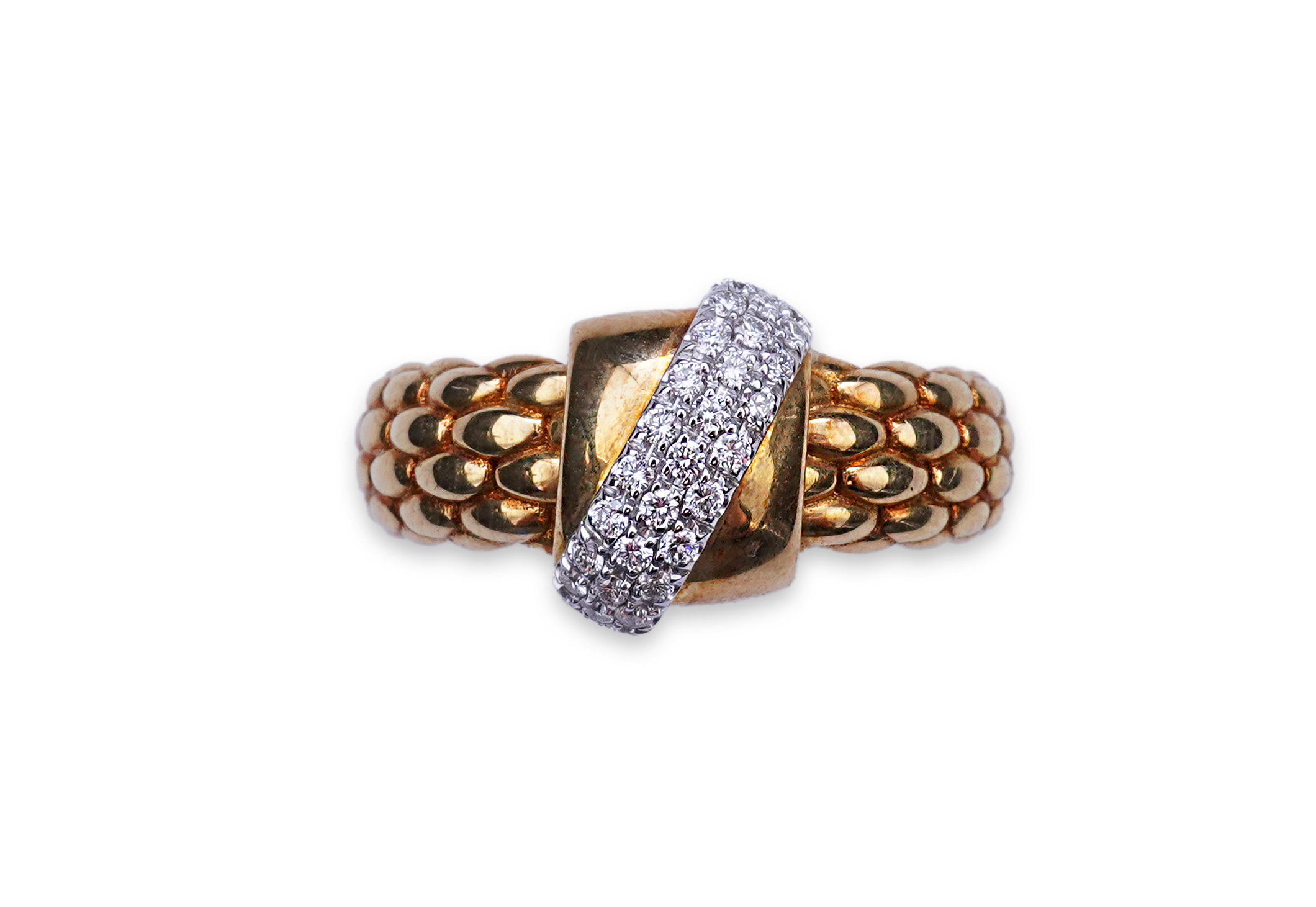 FOPE, a gold and diamond ring